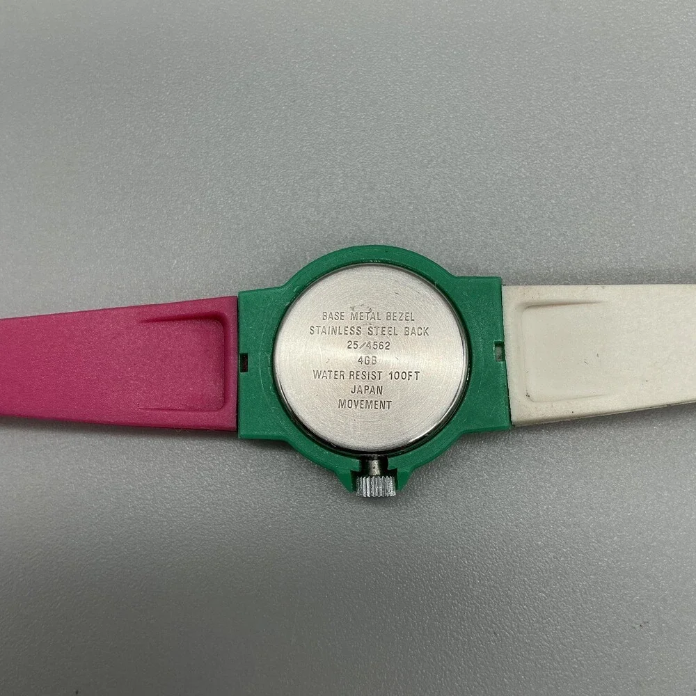Vintage Armitron Womens Watch 26mm Multicolor Dial Rubber 25/2562 New Battery